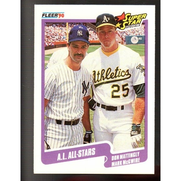 1990 Don Mattingly / Mark McGwire Fleer Baseball Card #638 - Picture 1 of 2